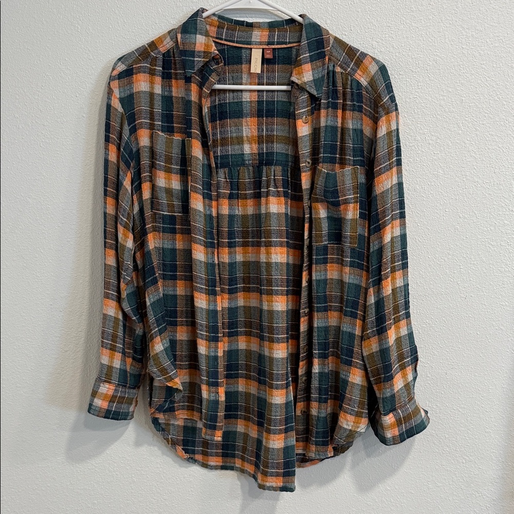 Pilcro Multicolor Plaid Button-Down Shirt